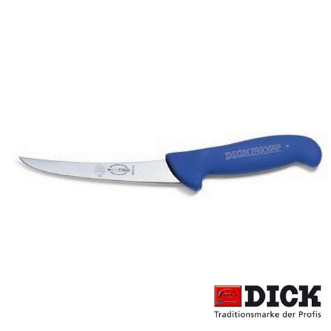 f dick boning knife curved blade stiff blue handle 13cm ergogrip pastry pro