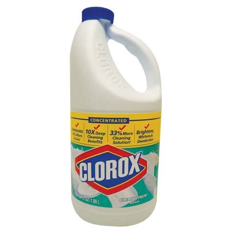 8 Pieces Clorox Liquid Bleach 64 Oz Concentrated Clean Linen Cleaning