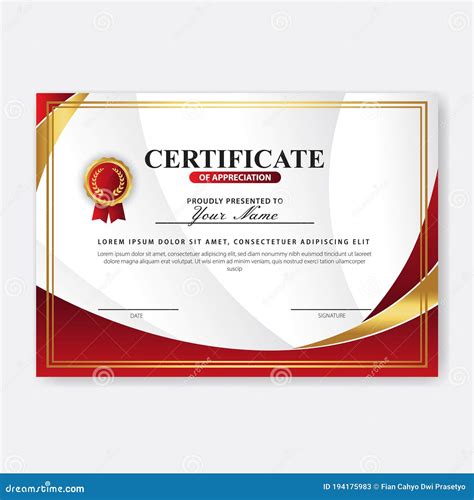 Creative Certificate Of Appreciation Award Template Certificate