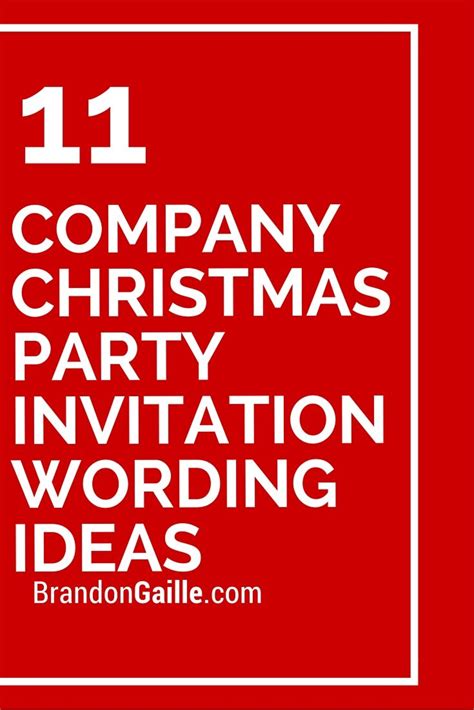50 Company Christmas Party Invitation Wording Ideas Corporate
