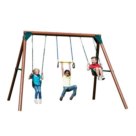 Swing N Slide Playsets Orbiter Wood Complete Swing Set Pb 8330 The