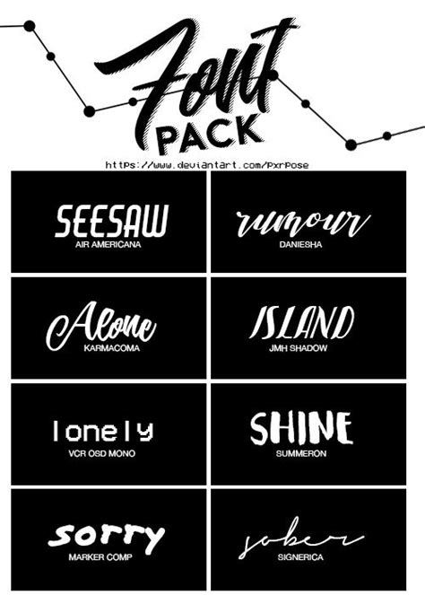 Font Pack 01 By Pxrpose On Deviantart Font Packs Aesthetic Fonts