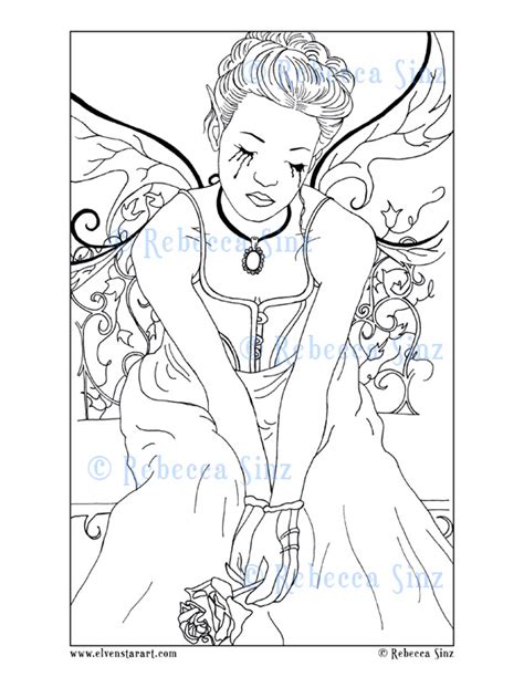 Gothic Fairies Coloring Pages