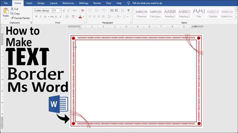 How To Make Text Page Border In Microsoft Office Word Word Custom