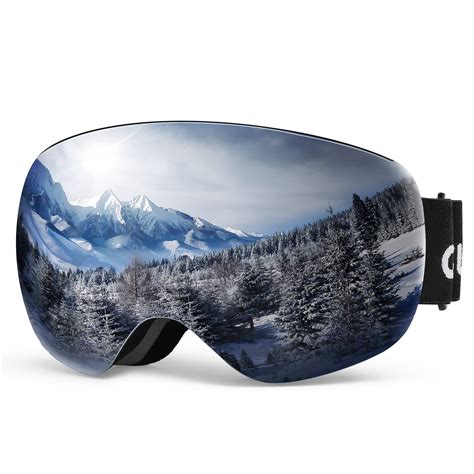 Ski Goggles Snowboard Goggles With Magnetic Lens Snow Goggles With 100 Uv400 Protection