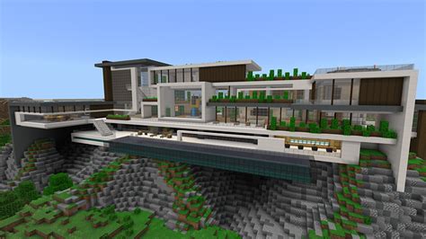 Modern Hillside Mansion By 4ks Studios Minecraft Marketplace Map