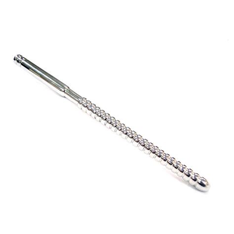 Rouge Stainless Steel Ribbed Urethral Probe Bdsm Excitement