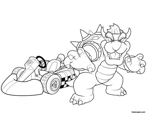 Bowser Mario Coloring Pages Coloring Home