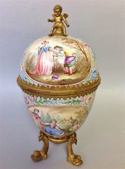 Viennese Enamel Egg Late 19th Century Flacons De Parfum Fabergé