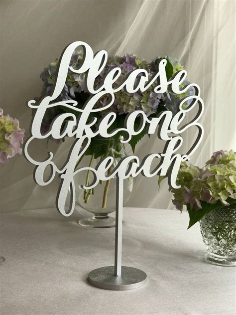 Please Take One Signplease Take One Of Each Sign Wedding Etsy
