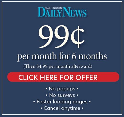 Special Subscription Offer Washington Daily News Washington Daily News