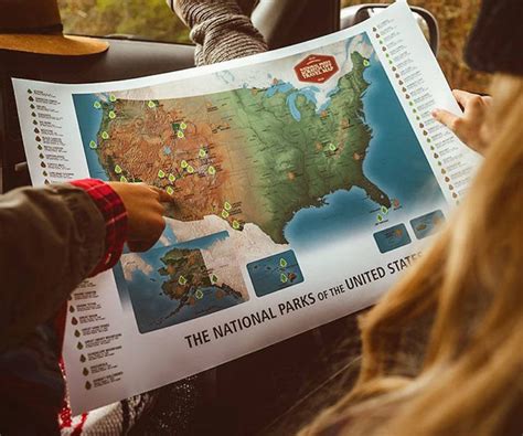 National Parks Scratch Off Travel Map