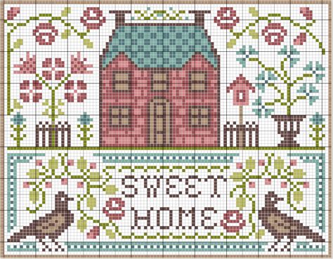 Sweet Home Cross Stitch Pattern Cross Stitch Samplers Cross Stitch
