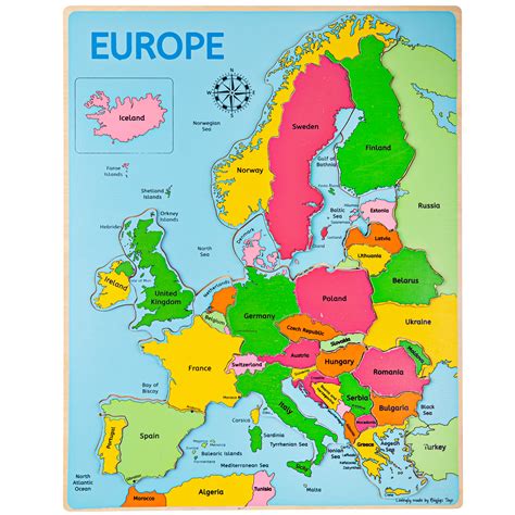 Bigjigs Toys Wooden Geography Europe Inset Jigsaw Puzzle Educational Ebay