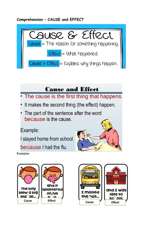 Cause And Effect Interactive Worksheet For Std1 You Can Do The Exercises Online Or Download The