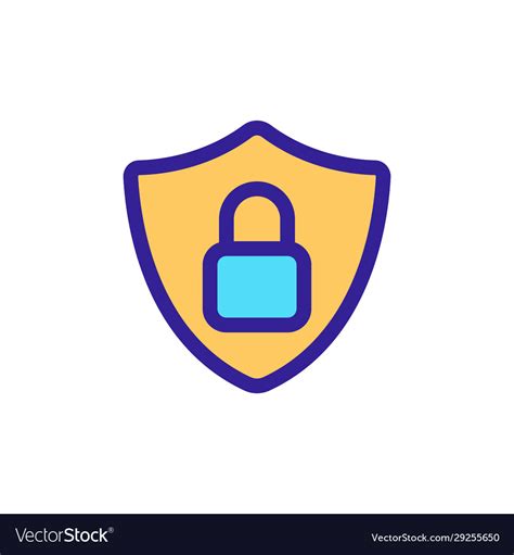 Data Protection Icon Isolated Contour Royalty Free Vector