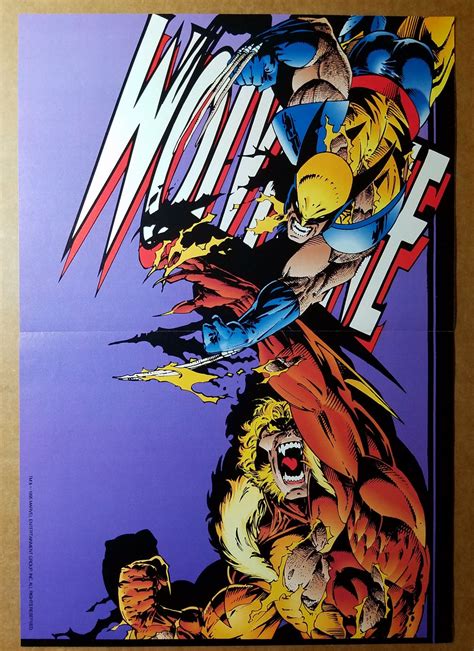 Wolverine Vs Sabretooth X Men Marvel Comics Poster By Adam Kubert