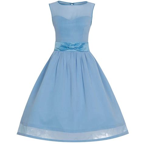 Candy Ice Blue Formal Prom Party Dress Sheer Prom Dress Evening