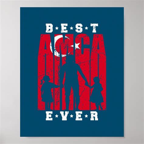 mens best amca ever turkish uncle of 2 nieces poster zazzle