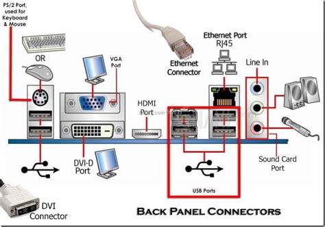 Computer Rear Panel Connectors Pinouts Diagrams Tyello Com