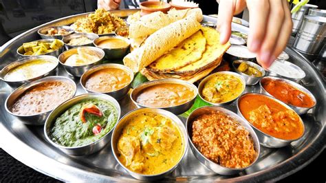 Enter CURRY HEAVEN Mumbai S BIGGEST Thali 38 Items BEST Indian