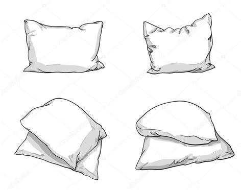 Sketch Of Bed Pillows Vector Illustration Manga Drawing Tutorials