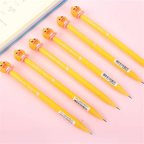 Cuddly Duck Cute Mechanical Pencil Pensil Lucu Pensil Unik Shopee