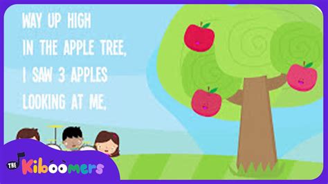 Five Apples In The Apple Tree Lyric Video The Kiboomers Preschool