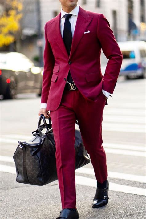 men s wine red two piece suit gentleman style giorgenti custom suits brooklyn nyc in 2021