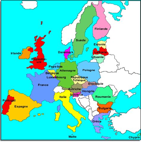 Carte Europe Carte Des Pays De Lunion Europeenne Images