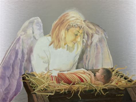 Watching Over The Newborn Lord Lester Yocum Uplifting Arts