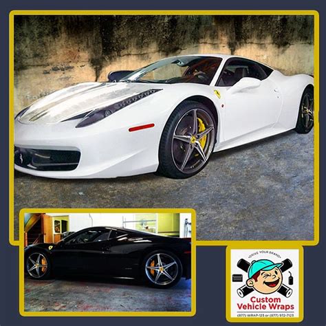 How to vinyl wrap motorcycles, fuel tanks and fairings. Ferrari wrapped in Gloss White vinyl