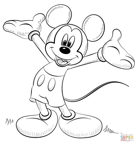 Mickey Mouse coloring page | Free Printable Coloring Pages