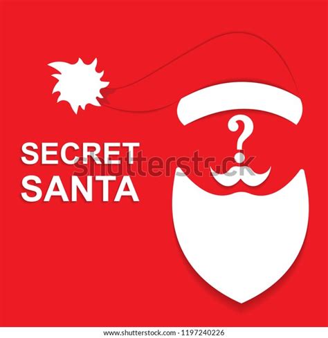 Secret Santa Claussecret Tstemplate Banner Vector Stock Vector