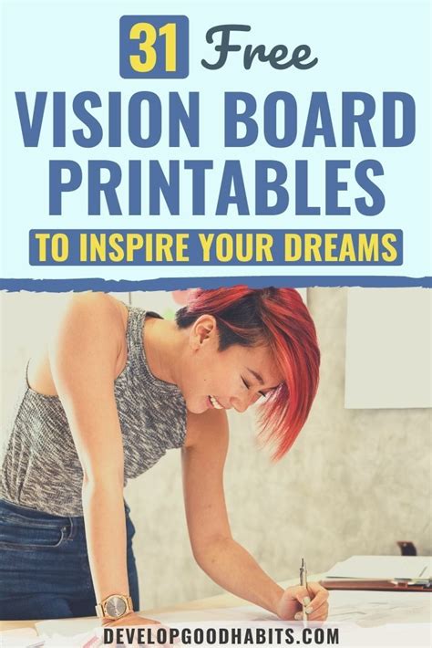 39 Free Vision Board Printables To Inspire Your Dreams Vision Board