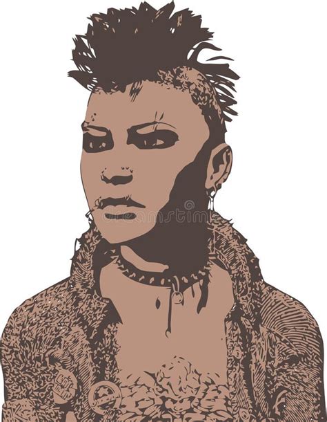 close up of a punk girl vector picture image 17644246
