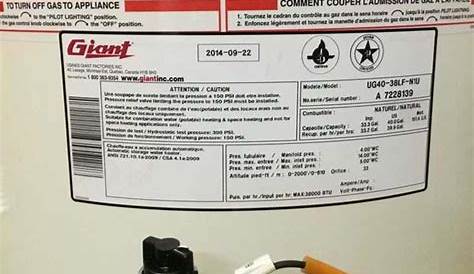 Giant Factories Recalls Water Heaters Due to Risk of Fire, Explosion