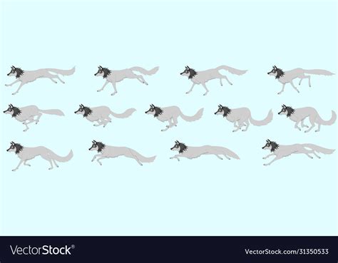 Wolf Running Animation Frames