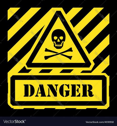 Danger Sign Yellow And Black Royalty Free Vector Image Dangerous