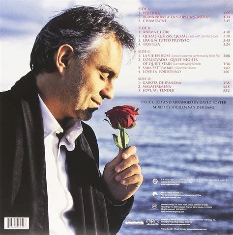 Andrea Bocelli Passione Numbered 180g 2xlp Org 155 Onvinylstore