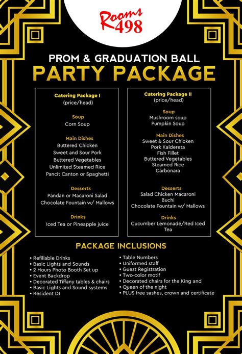Prom And Grad Ball Packages