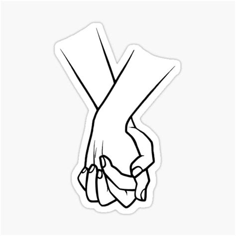 Holding Hands Sticker For Sale By Alexissartistry Redbubble