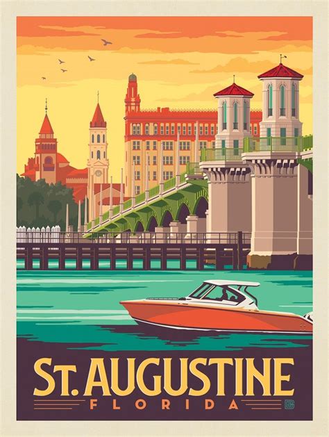 St Augustine Florida Anderson Design Group Florida Poster Travel