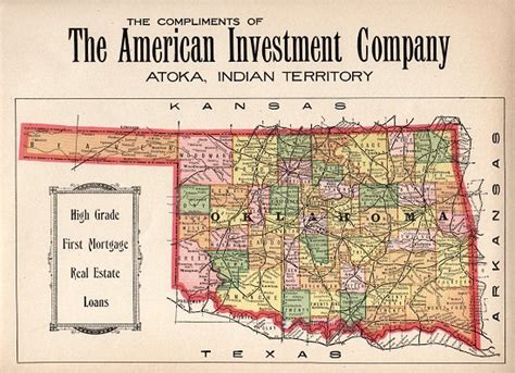This list may not reflect recent changes (learn more). Oklahoma - Map THE AMERICAN INVESTMENT COMPANY - MAP OF ...