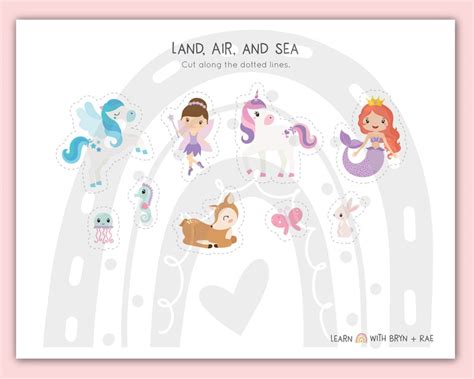 Land Air And Sea Sorting Activity Printable Busy Book Etsyde