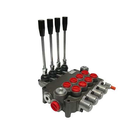 4 Spool X 21 Gpm Hydraulic Control Valve Monoblock Cast Iron Valve