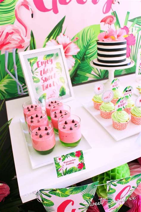 Flamingos Birthday Party Ideas Photo 4 Of 18 Aloha Party Tropical