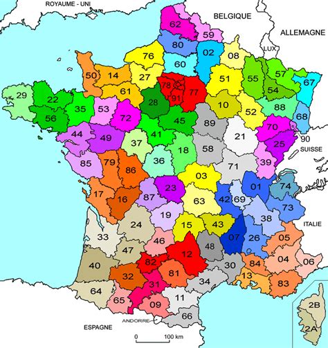 Carte Interactive Des Départements Français Départements Français