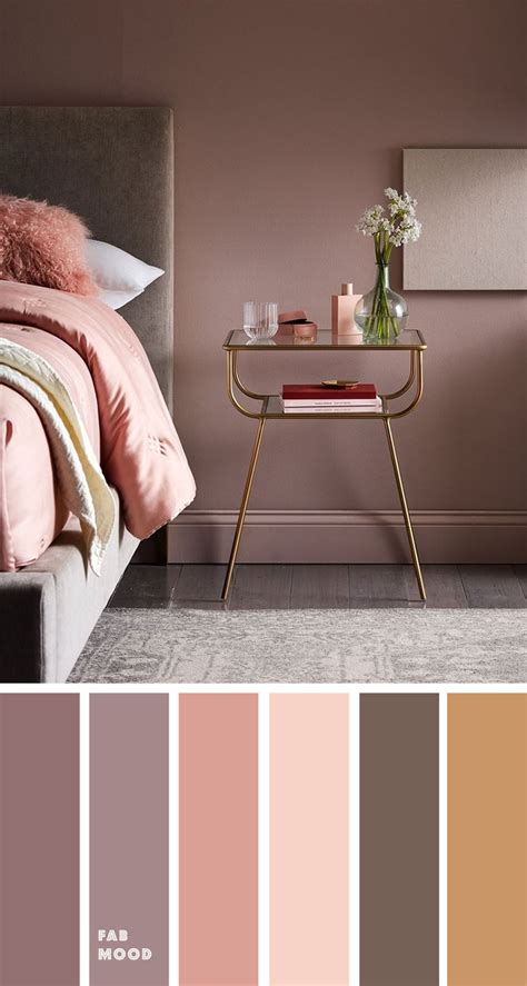 Earth Tone Colors For Bedroom Mauve Blush Grey And Gold Accents