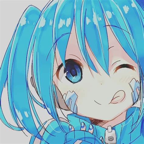Cute Anime Girl Blue Aesthetic